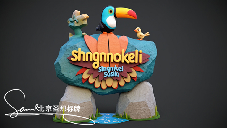北京昌平廠家打造經典卓越環保的水泥仿木標識牌