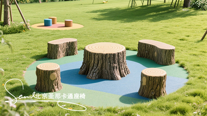 水泥仿木坐凳