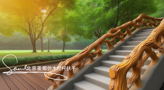 jimeng-2025-06-25-2424-正在施工制作的旅游區(qū)樓梯室外安全圍欄設(shè)計制作過程，美工正在施工制作，先用鋼筋焊接....jpeg